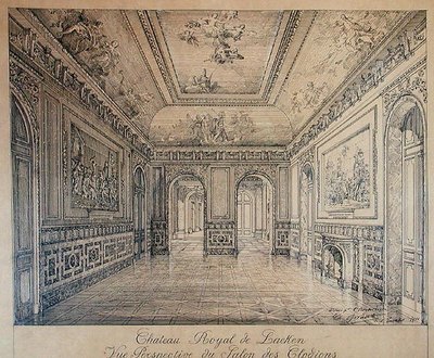 Il Salone dei Clodions al Palazzo Reale di Laeken da Charles Louis Girault