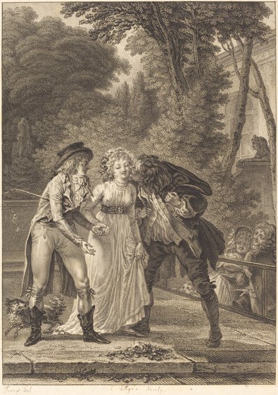 Il bacio reso da Charles Louis Lingée after Jacques Louis François Touzé