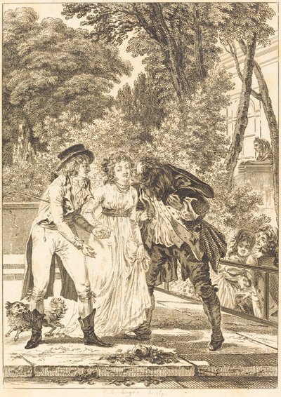 Il bacio restituito da Charles Louis Lingée after Jacques Louis François Touzé