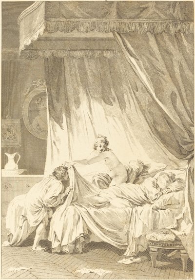 Gioconda: Il letto da Charles Louis Lingée after Jean Honoré Fragonard