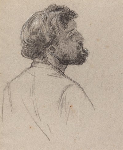 Testa di un gentiluomo barbuto da Charles Louis Lucien Muller