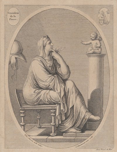 Grandeur de la pierre, dopo Eliz. Cheron, 1665-1728 da Charles Louis Simonneau
