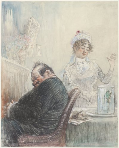 Il vecchio e la rana da Charles Lucien Leandre