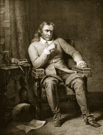 Ritratto di Oliver Cromwell, illustrazione da 