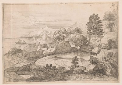 Paesaggio con Sacra Famiglia da Charles Macé (attributed to)