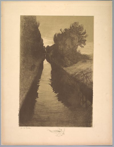 Suite de Paysages: Paesaggio, Piatto 1, Remarque, Un Pesce, 1892-1893 da Charles Marie Dulac