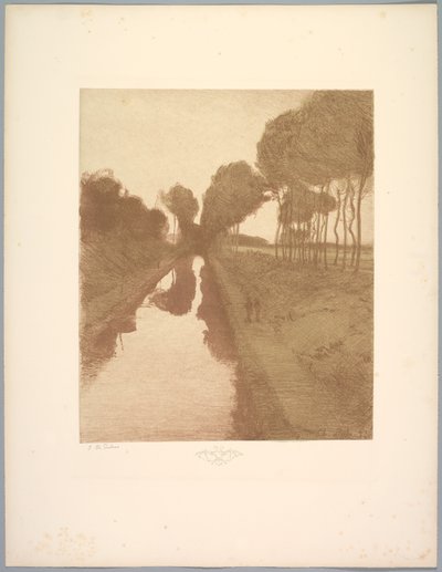 Suite de Paysages: Paesaggio, Tavola 3, Remarque, Pipistrello, 1892-1893 da Charles Marie Dulac