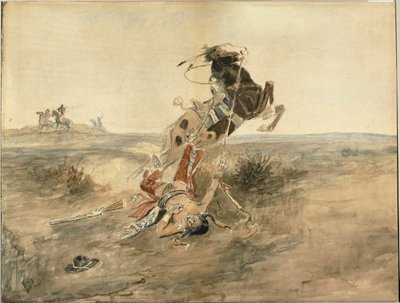 Guerriero indiano caduto da Charles Marion Russell