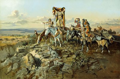 Sulla scia dei cacciatori, 1896 da Charles Marion Russell