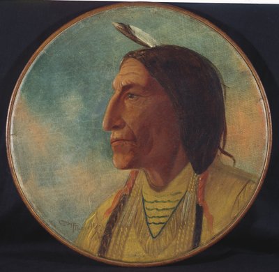 Ritratto del capo Wolf Robe, 1892 da Charles Marion Russell
