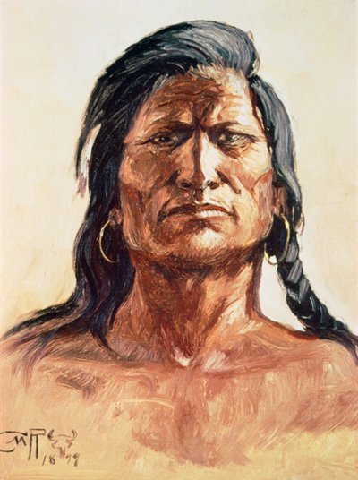 Membro della tribù Shoshone da Charles Marion Russell