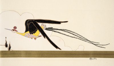 Uccello del Paradiso, da La Mode en mil neuf cent douze. chez Marcelle Demay. pub. 1912 da Charles Martin