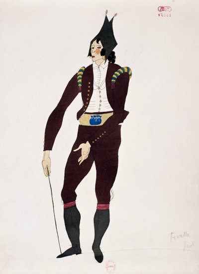 Costume per il personaggio di Fiorello da Il barbiere di Siviglia di Gioacchino Rossini da Charles Martin