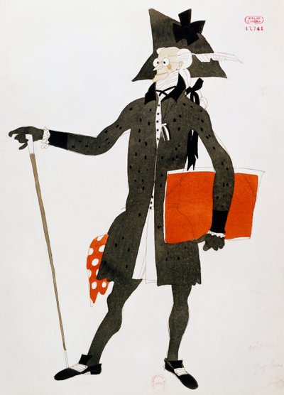 Costume per il personaggio del notaio da Il barbiere di Siviglia di Gioacchino Rossini da Charles Martin