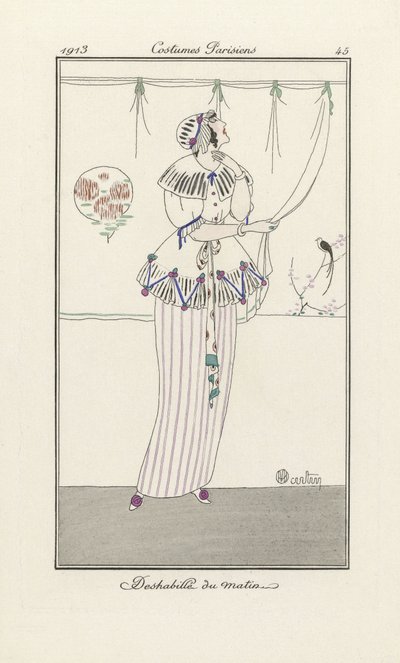 Déshabillé du matin, da Costumes Parisien, pub.1913 da Charles Martin