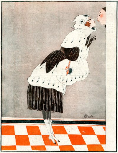 Addio e grazie! Attenzione al mio trucco - illustrazione da la Vie Parisienne da Charles Martin