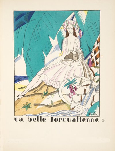 La Belle Torquatienne, da una collezione di tavole di moda, 1920 da Charles Martin