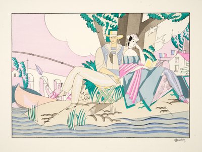 La Pêche, da Sports & Divertissements, pub. 1914 da Charles Martin