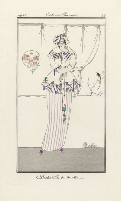 Abito da mattina, da Costumes Parisiens, pub. 1913 da Charles Martin