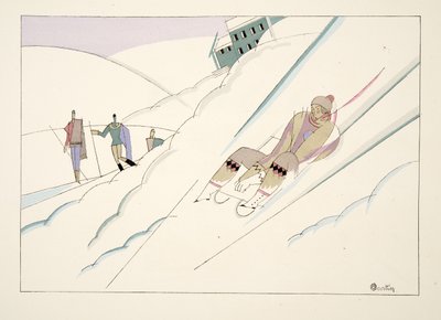 Traineau, da Sports & Divertissements, pub. 1914 da Charles Martin