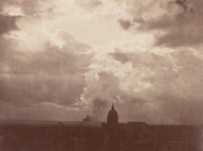 Studio di nuvole sul Pantheon, Parigi, 1856 (foto) da Charles Marville