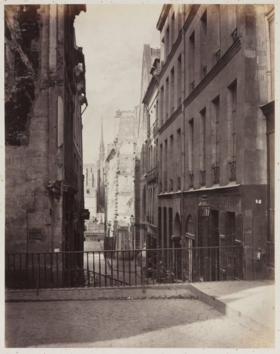 Rue Jean-de-Beauvais. Veduta dalla Rue des Écoles verso il Boulevard Saint-Germain, in costruzione da Charles Marville
