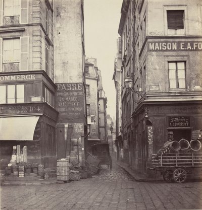 Rue Mondétour, dalla rue Rambuteau, anni 1860-70 da Charles Marville