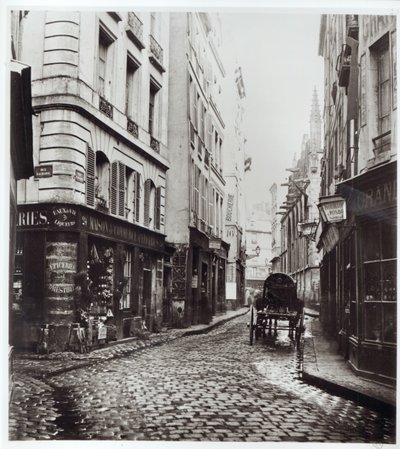 Rue Saint-Severin, dalla Rue de la Harpe, Parigi, 1858-78 da Charles Marville