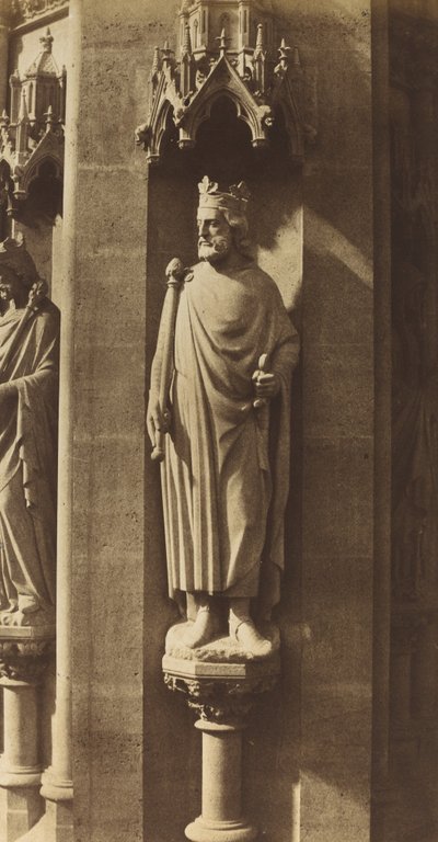 Statua di Clodoveo, Chiesa di Sainte-Clotilde, Parigi da Charles Marville
