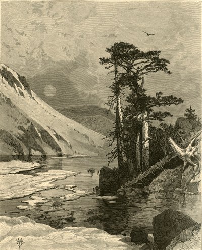 Lago ghiacciato, ai piedi del James