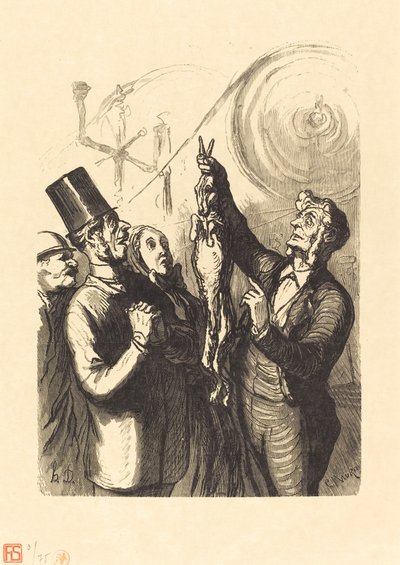Esposizione universale: Il fabbricante di cappelli di feltro da Charles Maurand after Honoré Daumier