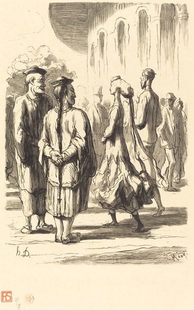 Esposizione universale: Chi sono i più cinesi? da Charles Maurand after Honoré Daumier