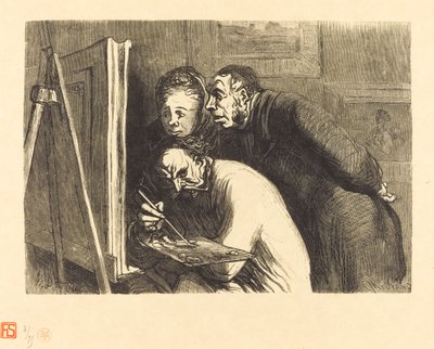 Pittori e borghesi da Charles Maurand after Honoré Daumier
