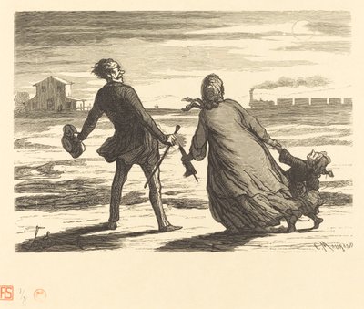 Troppo tardi! da Charles Maurand after Honoré Daumier