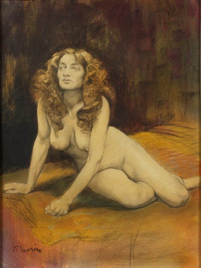 Nudo femminile disteso da Charles Maurin