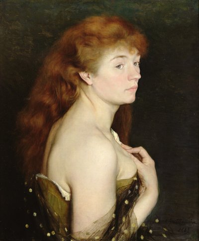 Ritratto di una giovane donna dai capelli rossi, 1889 da Charles Maurin