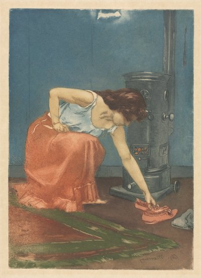 Le pantofole (acquaforte e acquatinta a colori) da Charles Maurin
