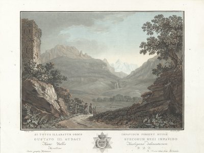 Paesaggio montano in Svizzera da Charles Melchior Descourtis