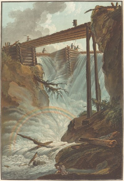 Chute de la Tritt nella valle di Muhlethal da Charles Melchior Descourtis