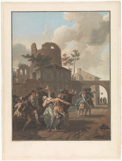 Quattro scene di vita di villaggio da Charles Melchior Descourtis