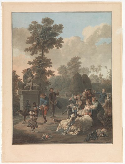 Quattro scene di vita di villaggio da Charles Melchior Descourtis