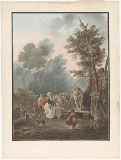 Quattro scene di vita di villaggio da Charles Melchior Descourtis