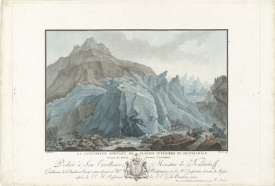 Ghiacciaio presso Grindelwald (Vues remarquables des montagnes de la Suisse) da Charles Melchior Descourtis