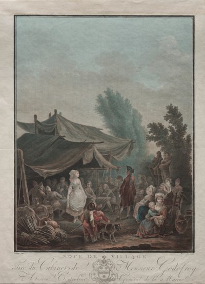 Matrimonio di villaggio da Charles Melchior Descourtis