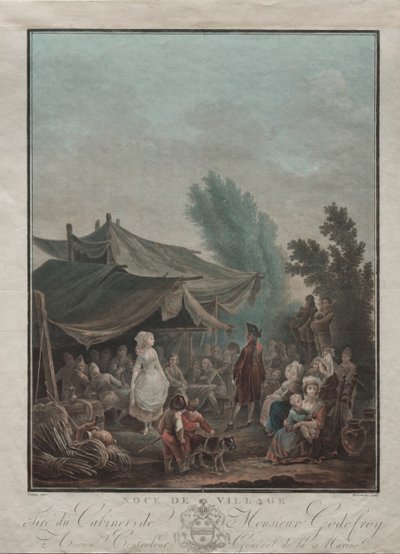 Matrimonio di villaggio da Charles Melchior Descourtis