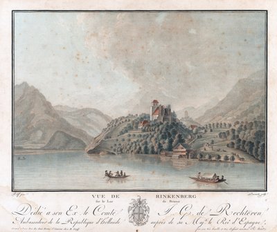 Vista dal Rinkenberg sul lago di Brenz da Charles Melchior Descourtis