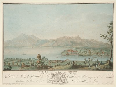 Veduta di Schadau sul lago di Thun (dopo Clement) da Charles Melchior Descourtis