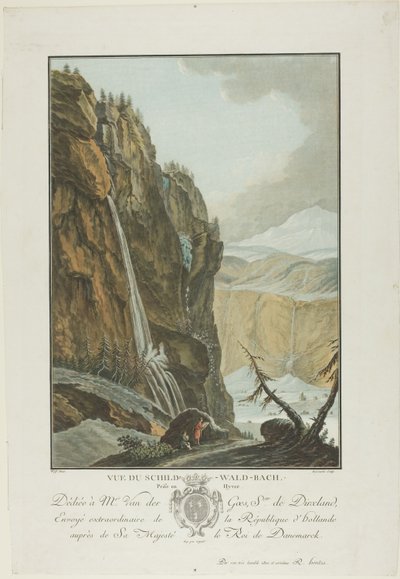 Vue du Schild-Wald-Bach, Prise Enhiver da Charles Melchior Descourtis