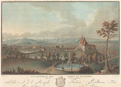 Vista generale delle Alpi e dei Ghiacciai da Charles Melchior Descourtis