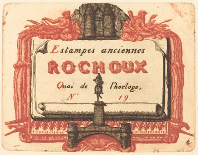 Indirizzo di Rochoux, mercante di stampe da Charles Meryon